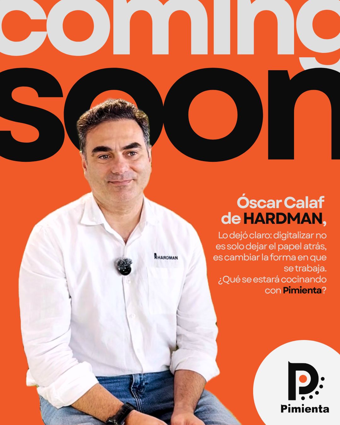 Òscar Calaf, de HARDMAN, en un anuncio de Pimienta